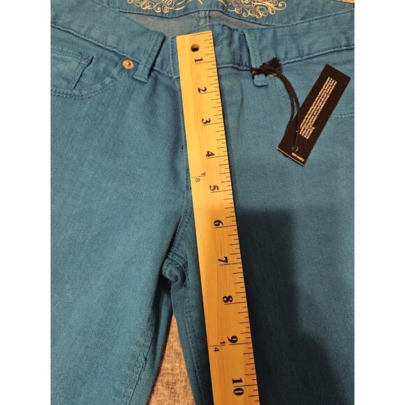 Express Women Stella Regular Fit Jean Legging Low Rise Electric Blue Size 6 NWT - Picture 12 of 14